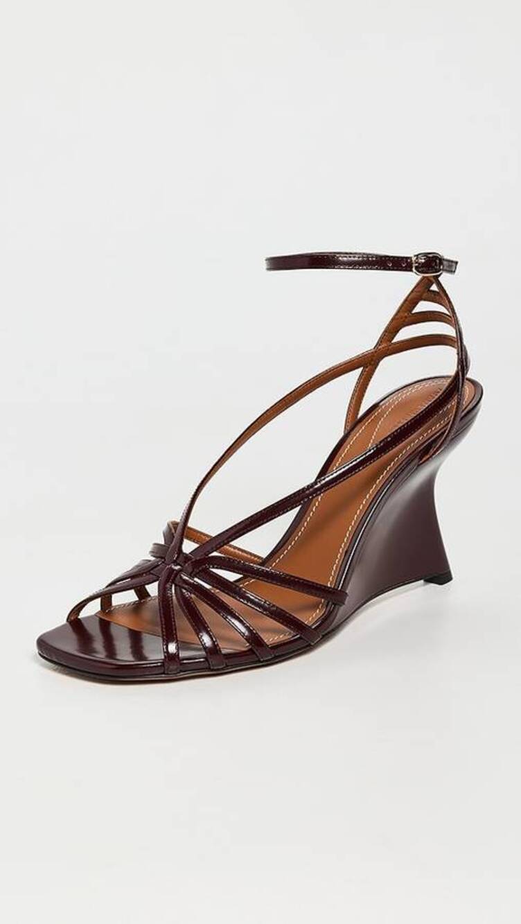 Zimmerman Aura 85 Wedge Sandals in Ruby 36